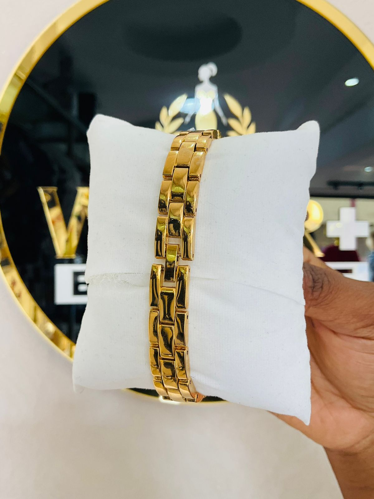 CHANNEL SILVER WATCH- GOLDEN STRAPS