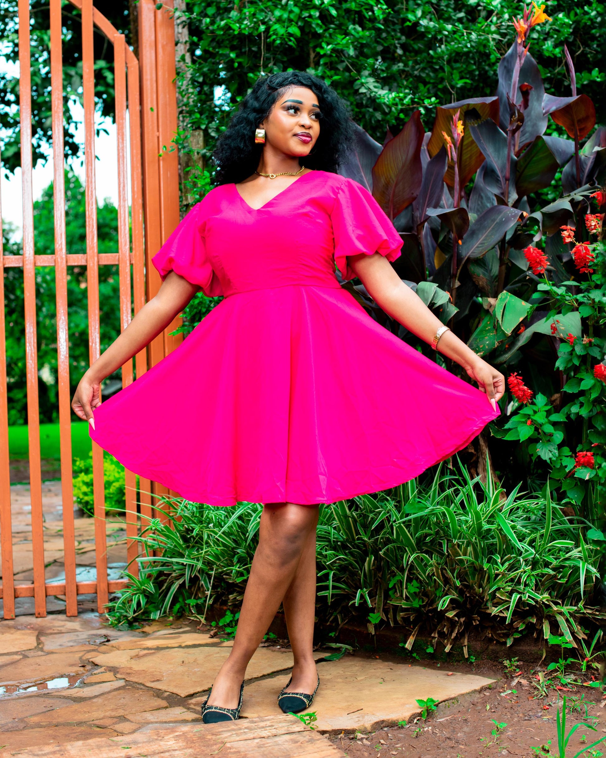 PINK LADY SKATER DRESS