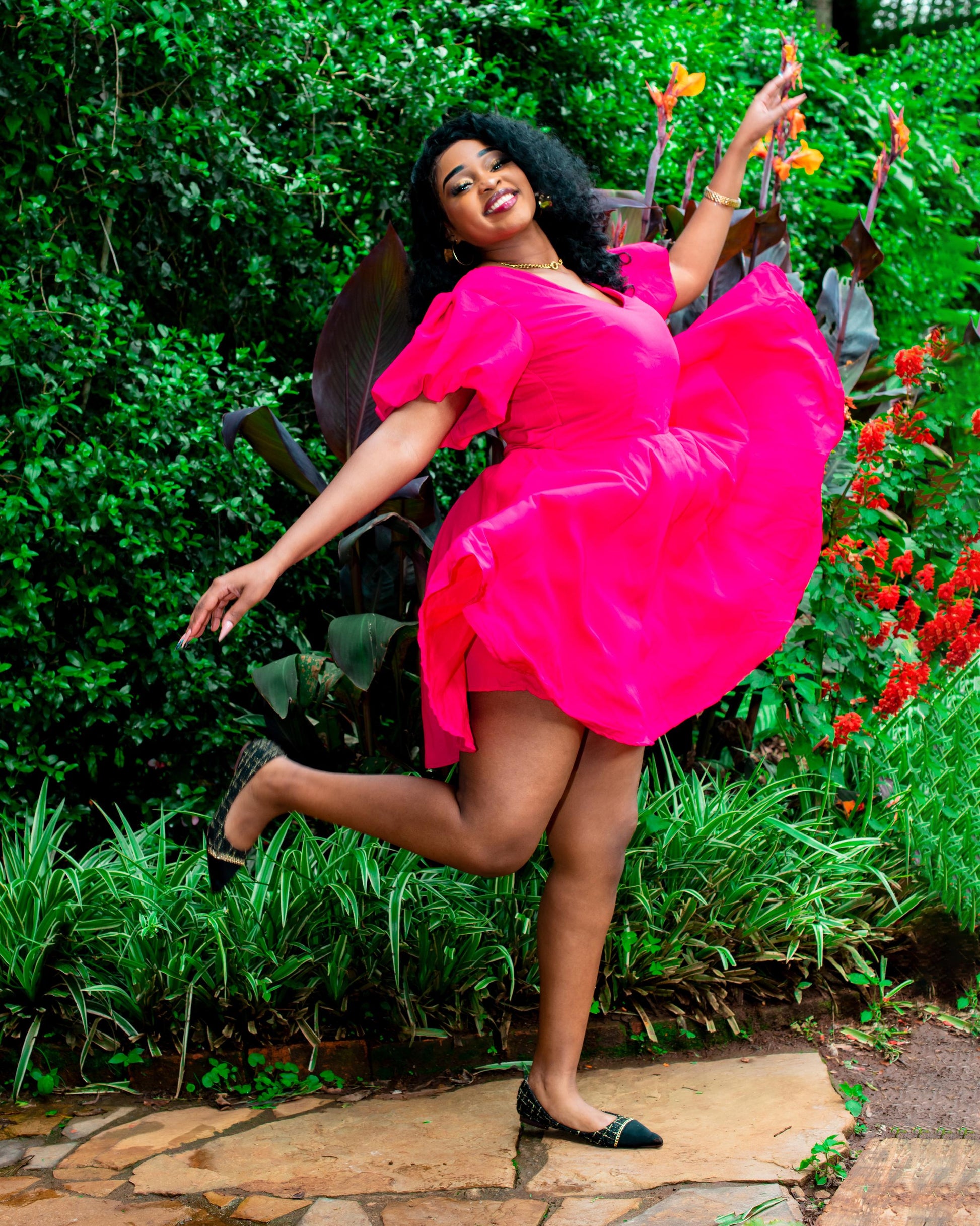PINK LADY SKATER DRESS