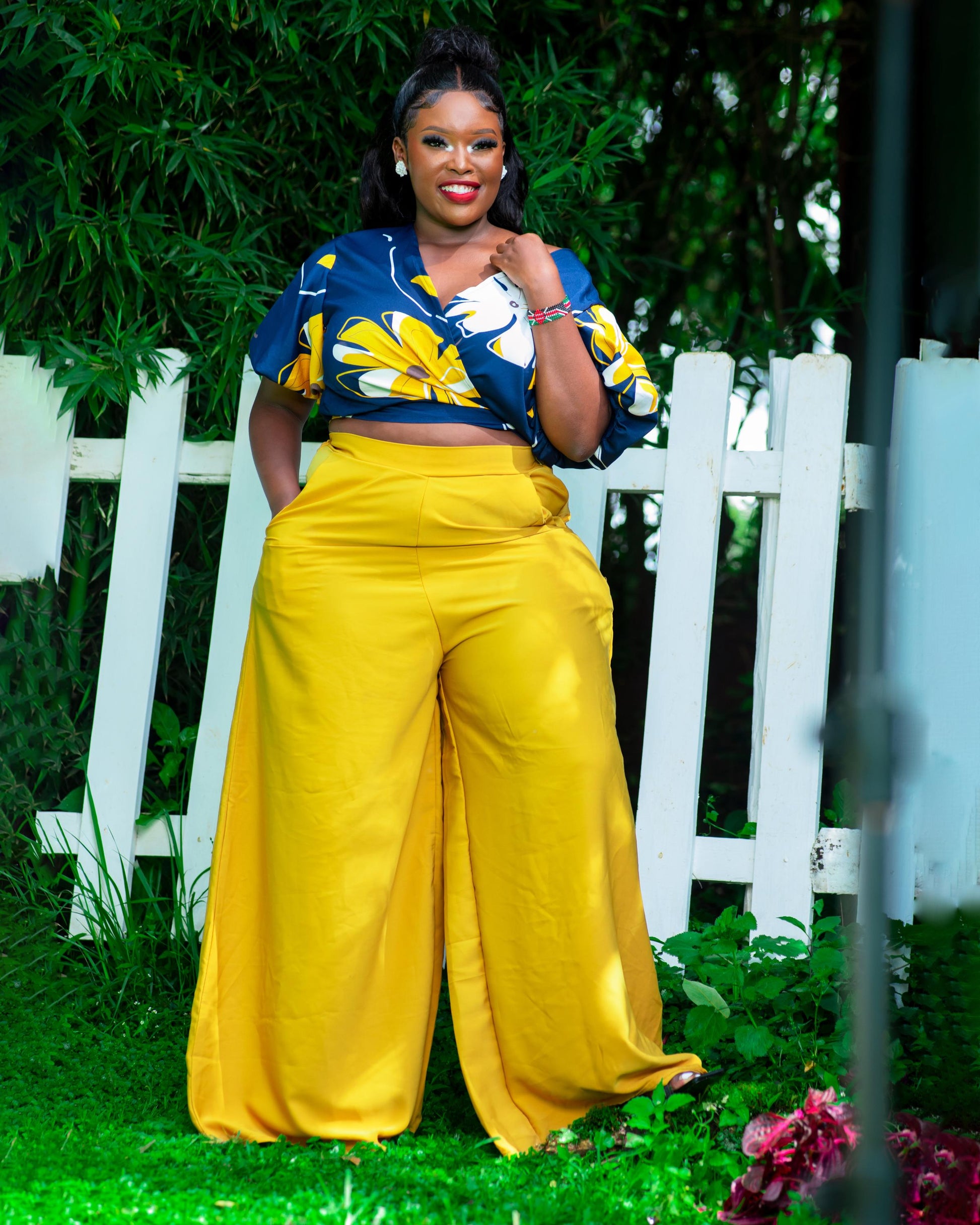SUNFLOWER PALLAZO PANTS
