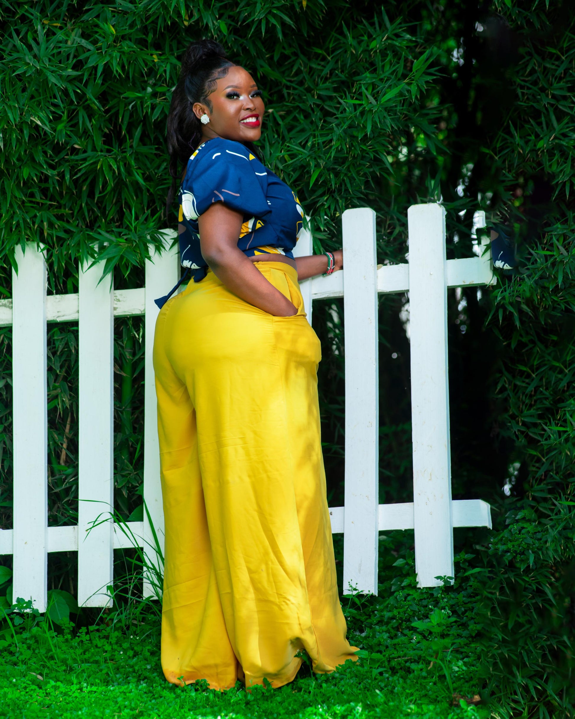 SUNFLOWER PALLAZO PANTS