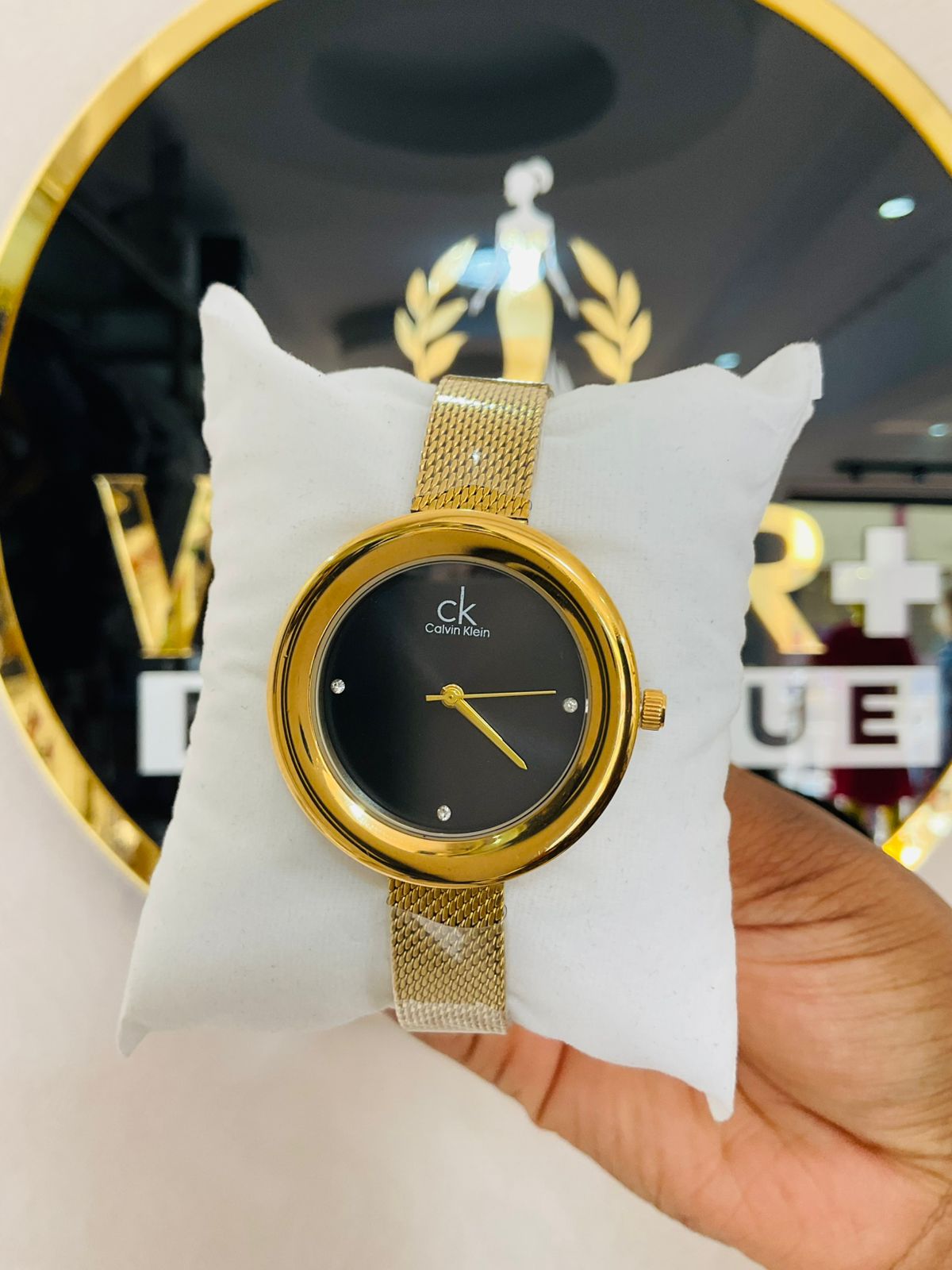 GOLDEN STRAPS- BLACK CK WATCH